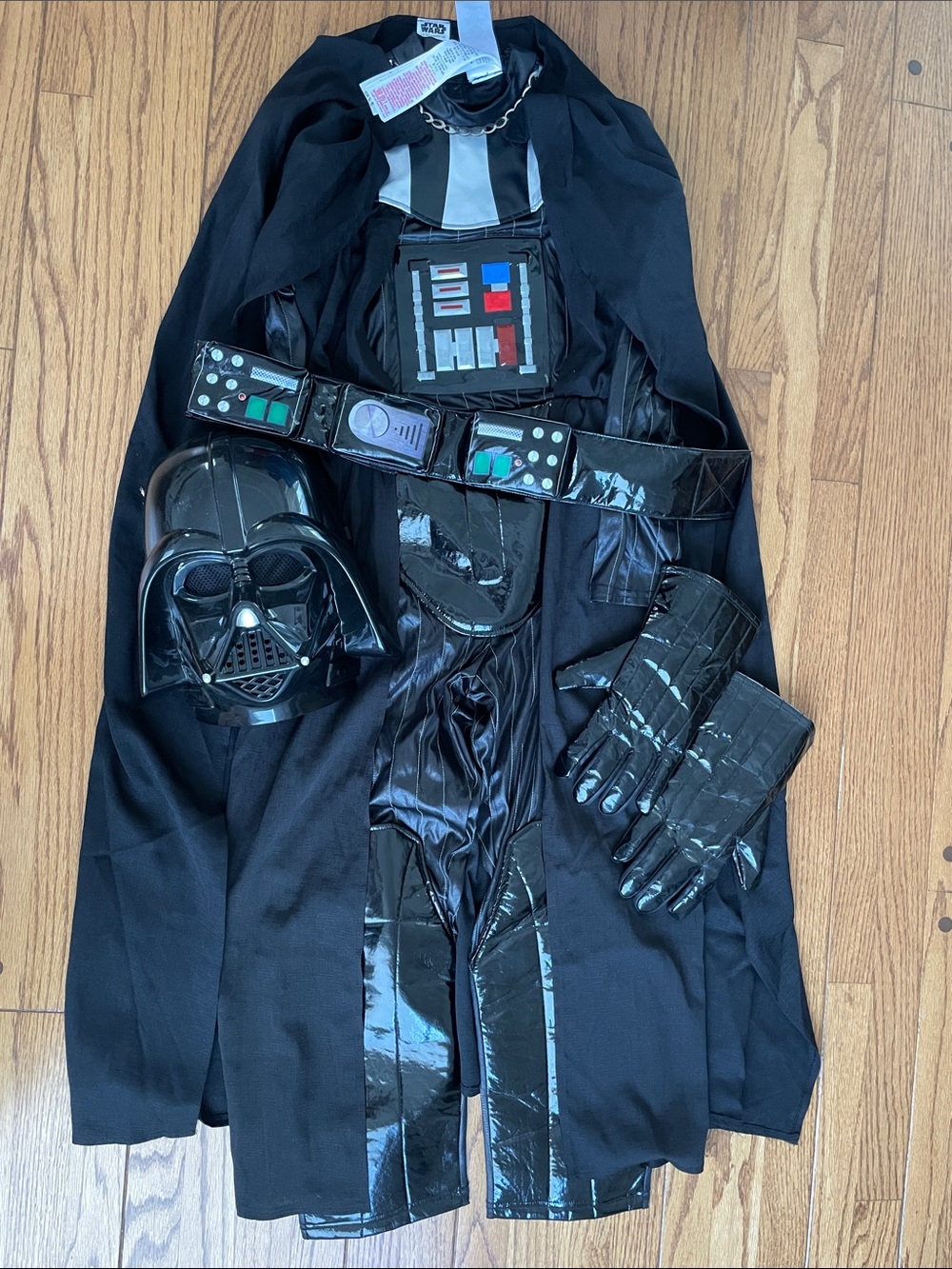 Star Wars Disney Kids Black Darth Costume with Mask, belt and Gloves